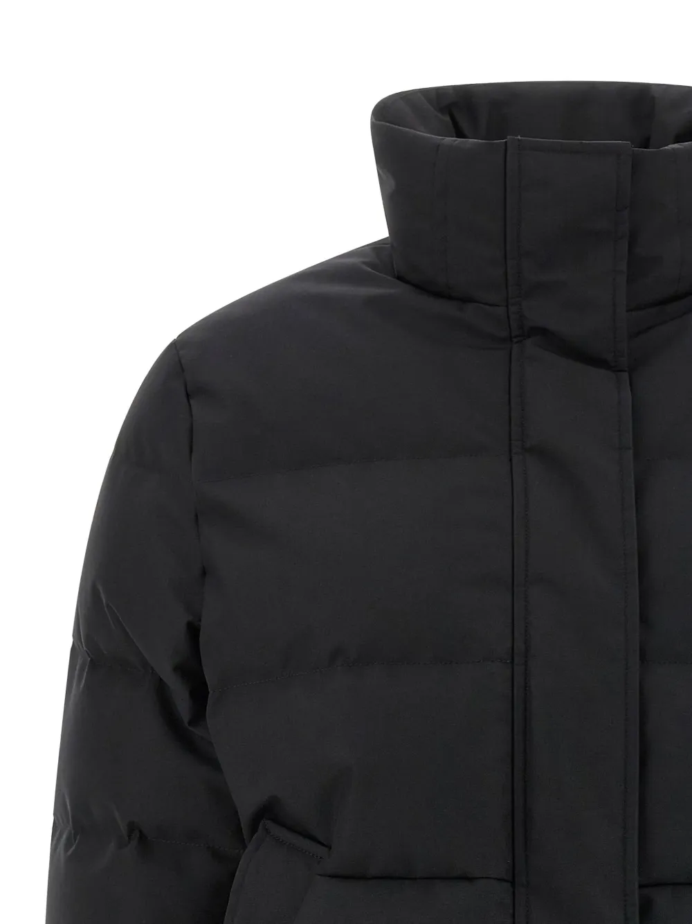 Alexander Mcqueen Cropped Down Jacket Puffer Jackets Black In Black