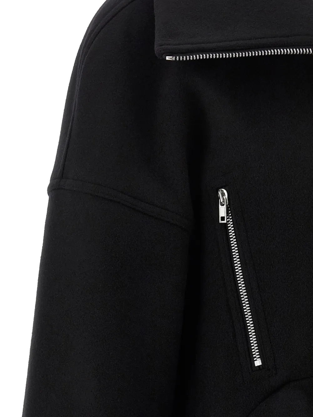 Rick Owens Long-sleeved Casual Jacket In Black