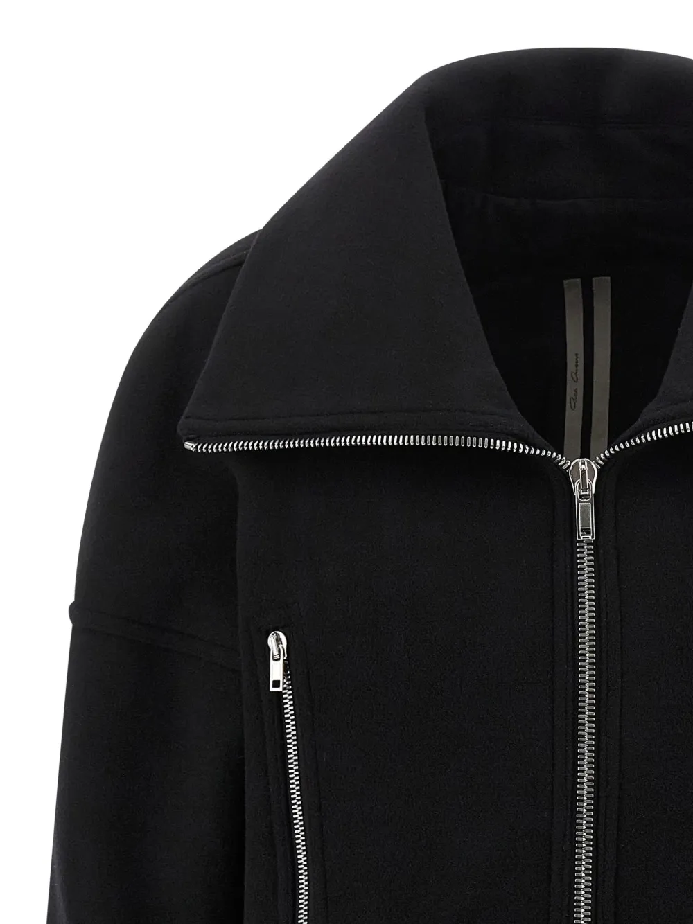 Rick Owens Long-sleeved Casual Jacket In Black