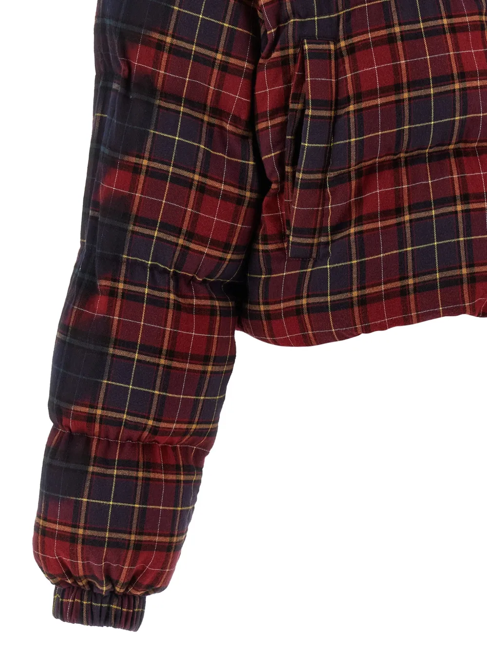 Off-White Arrow geruit bomberjack Rood