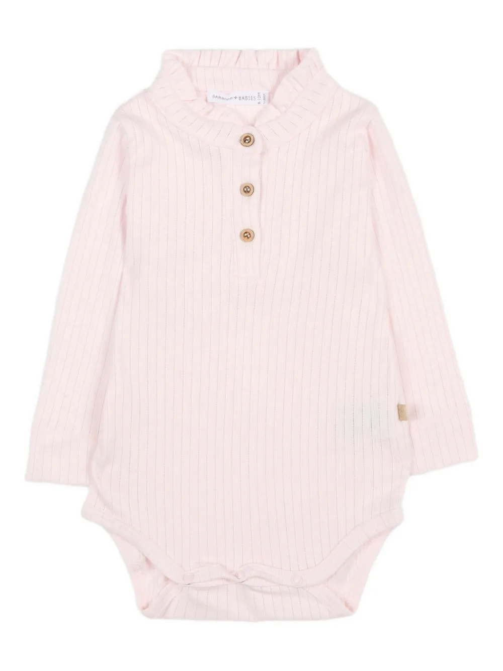 Bamboom Ruffled-collar Ribbed Body In Pink