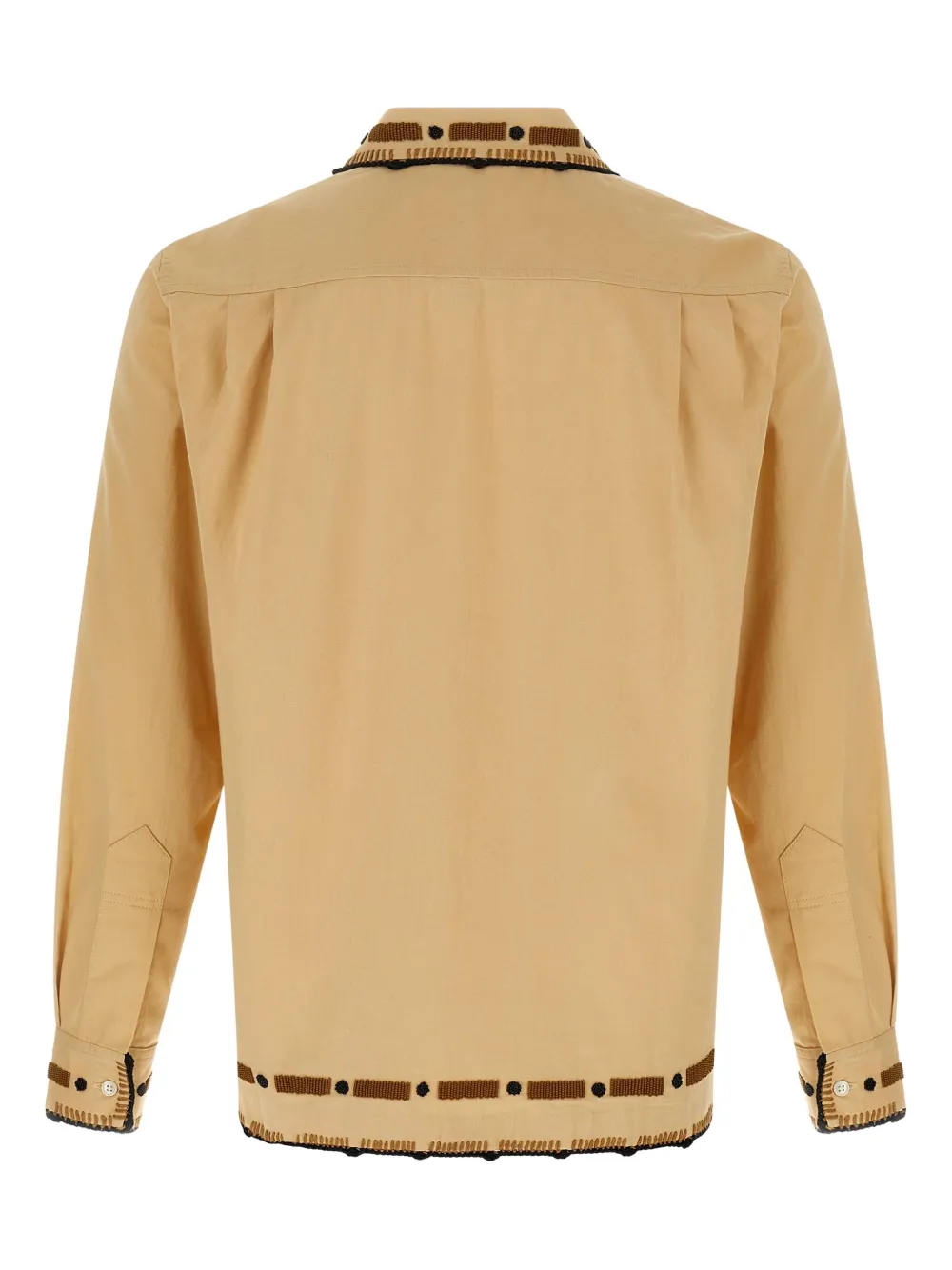 Bode Beige Beaded Ryegrass Shirt In Yellow