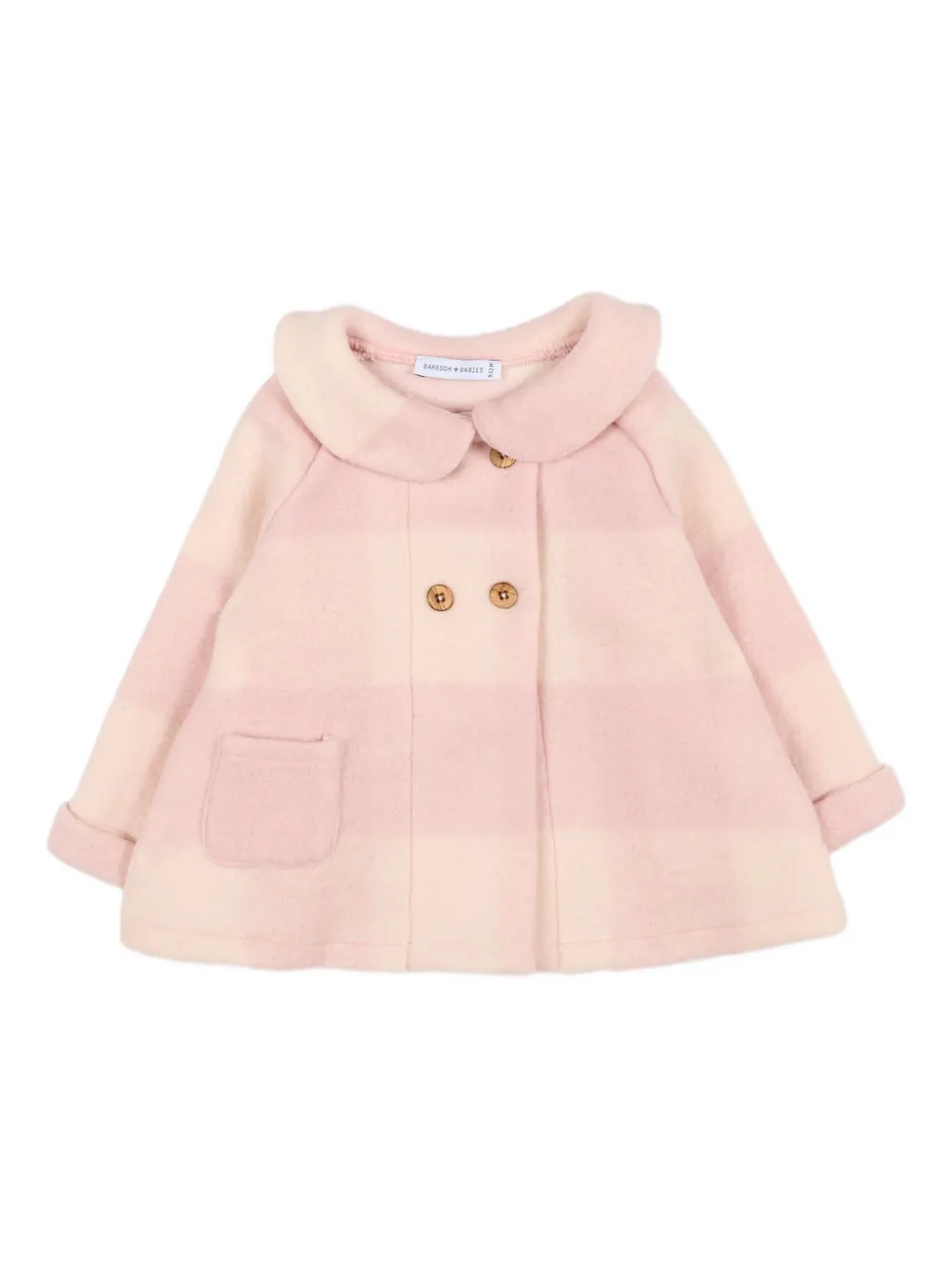 Bamboom Checked Double-breasted Coat In Pink