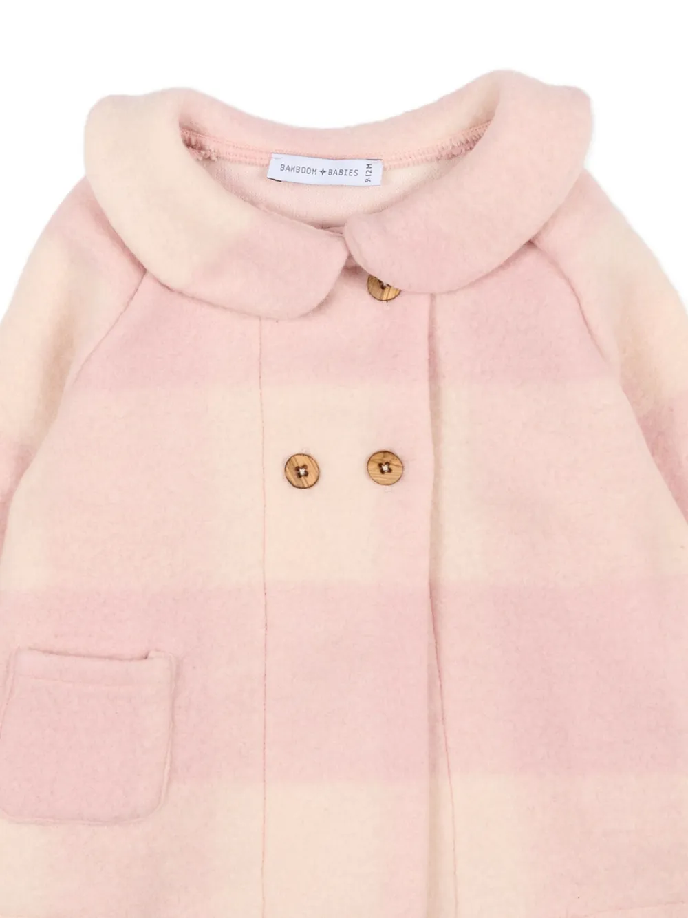 Bamboom Checked Double-breasted Coat In Pink