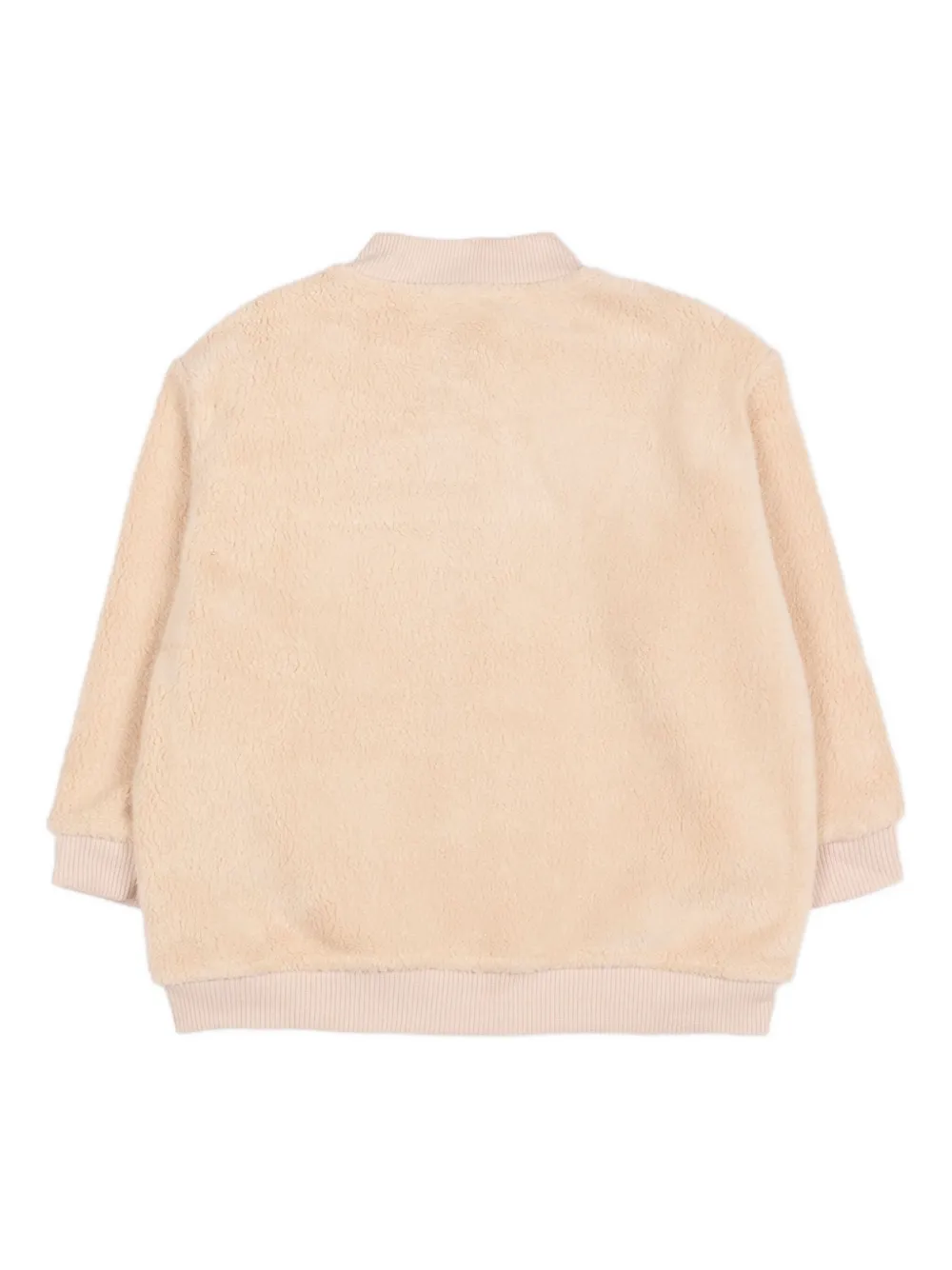 Bamboom Teddy Button-fastening Bomber Jacket In Pink