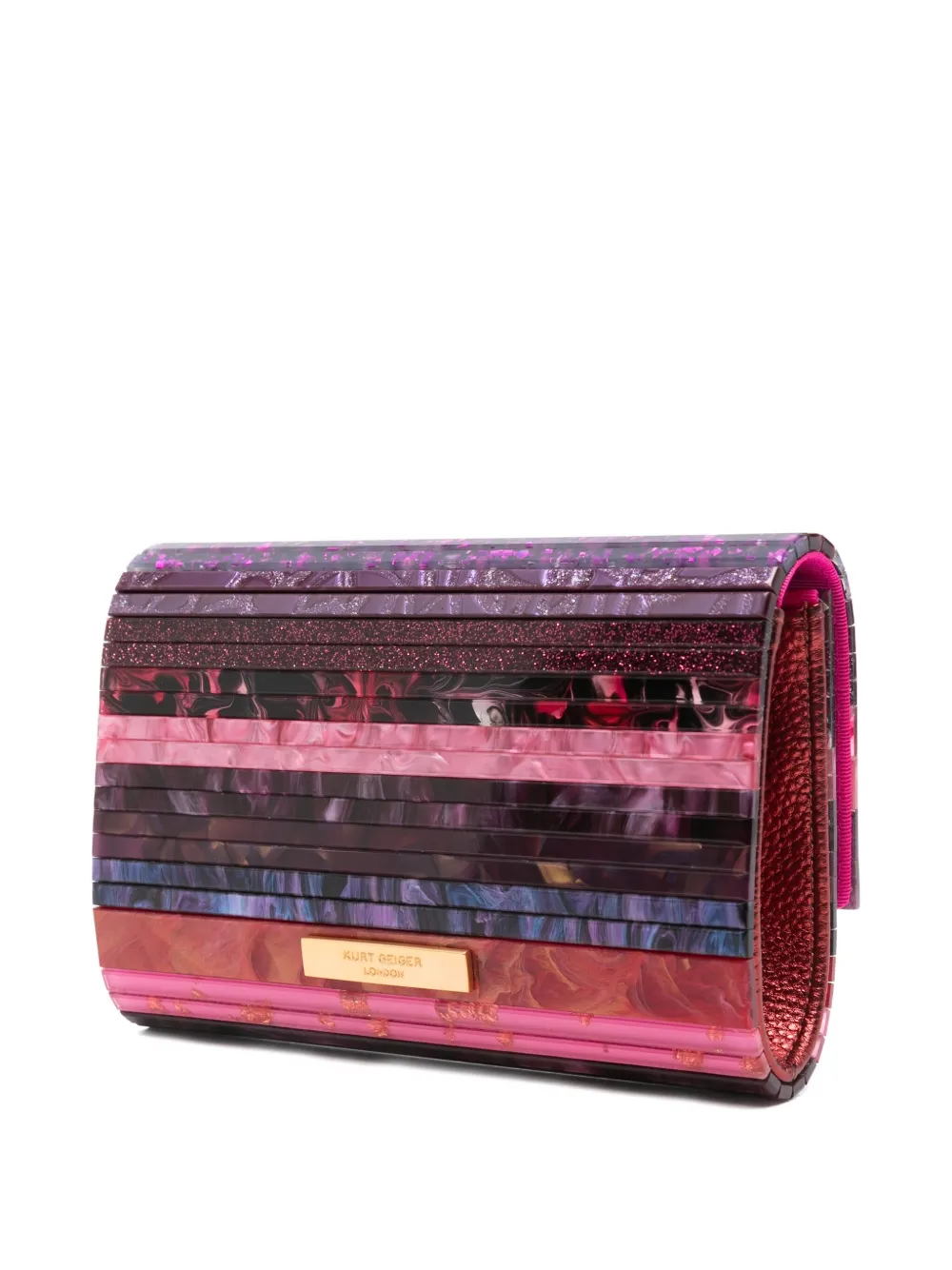 Kurt Geiger Party Eagle Clutch Bag In Pink