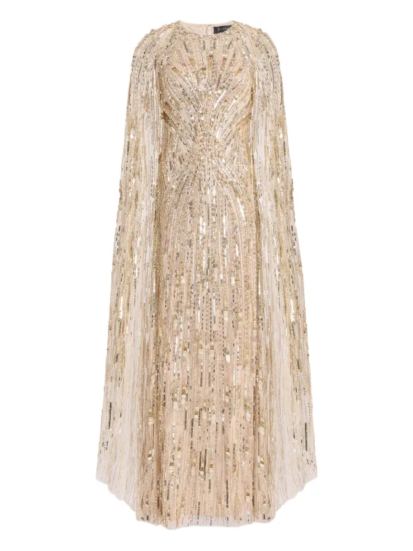 Jenny Packham Elio Maxi Dress in Gold