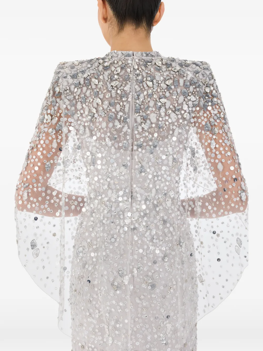 Jenny Packham Gracie Bead-embellished Maxi Dress In White