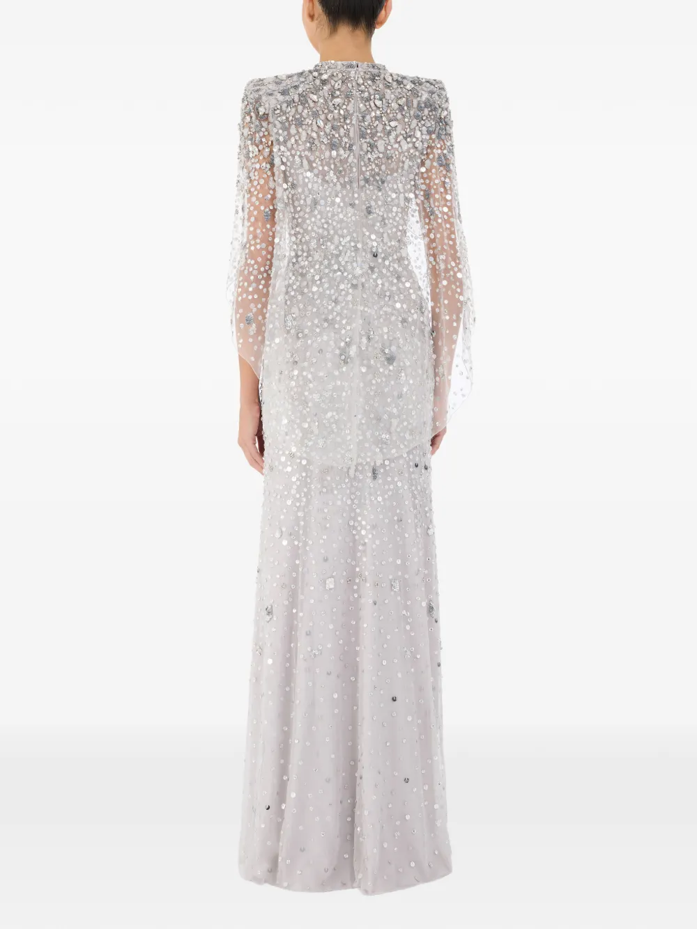 Jenny Packham Gracie Bead-embellished Maxi Dress In White
