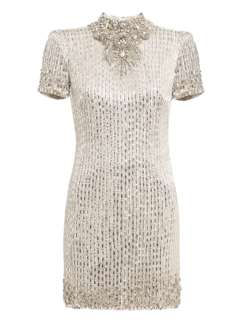 Jenny Packham Kitty sequin-embellished turtleneck mini dress