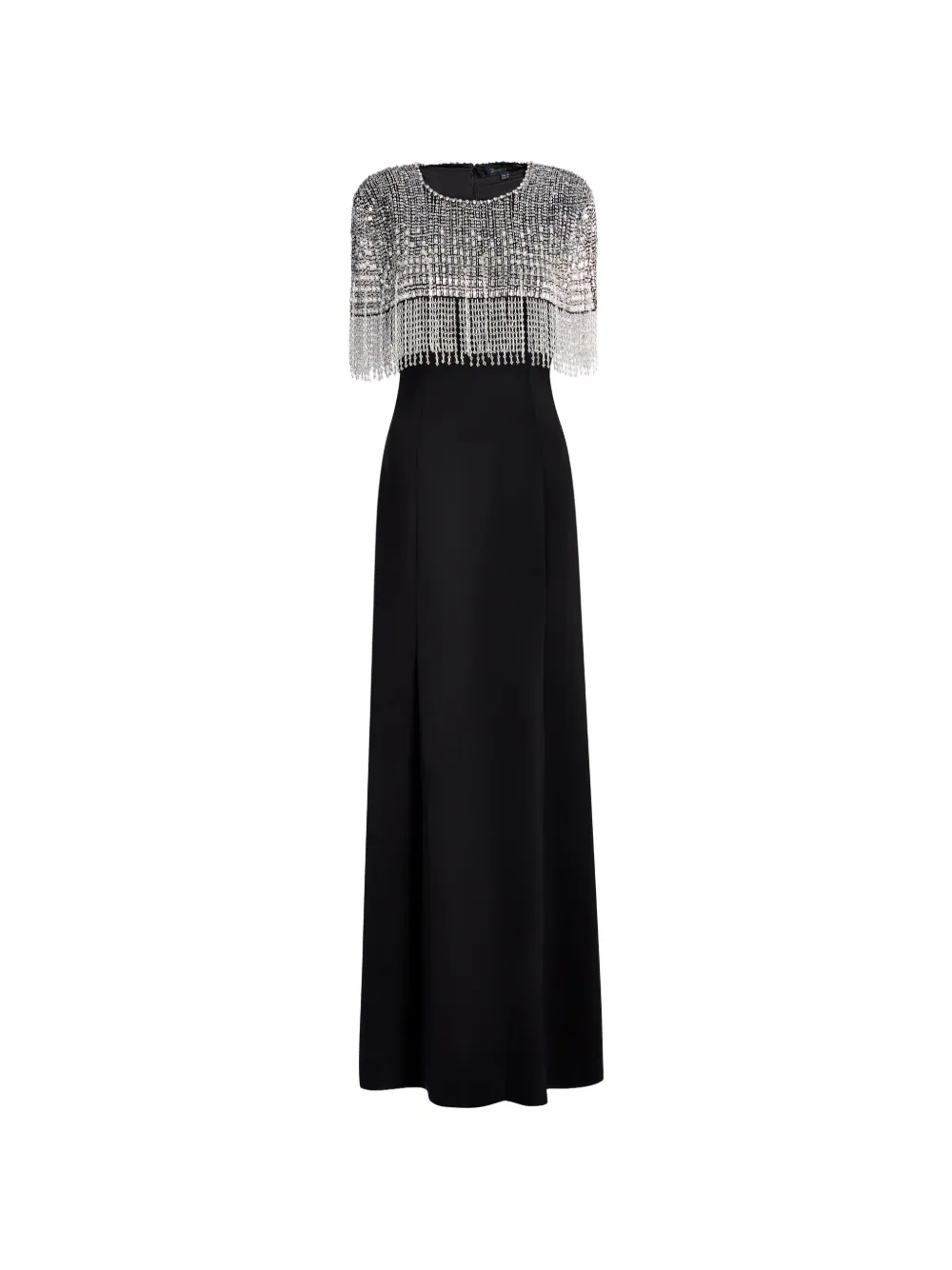 Jenny Packham Sabine beaded-fringed maxi dress - Nero