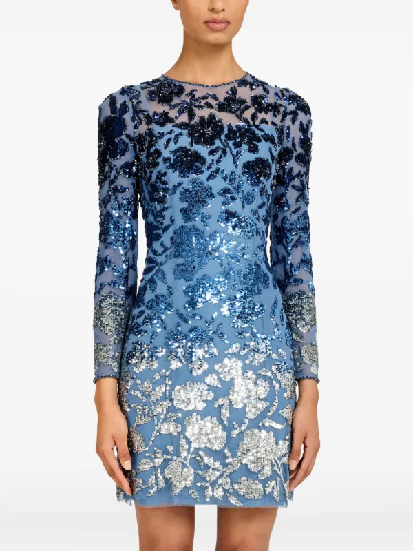 dress blues service stripe placement Avec Les Filles Women's Imitation Pearl Embroidered Detail Mini Dress - Nikki Wash main image 0