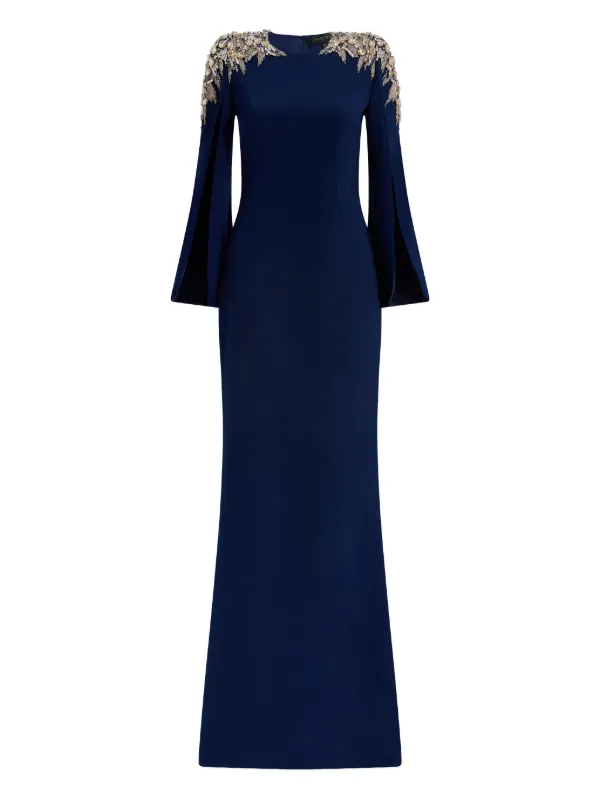 Jenny Packham Adeline Maxi Dress in Blue