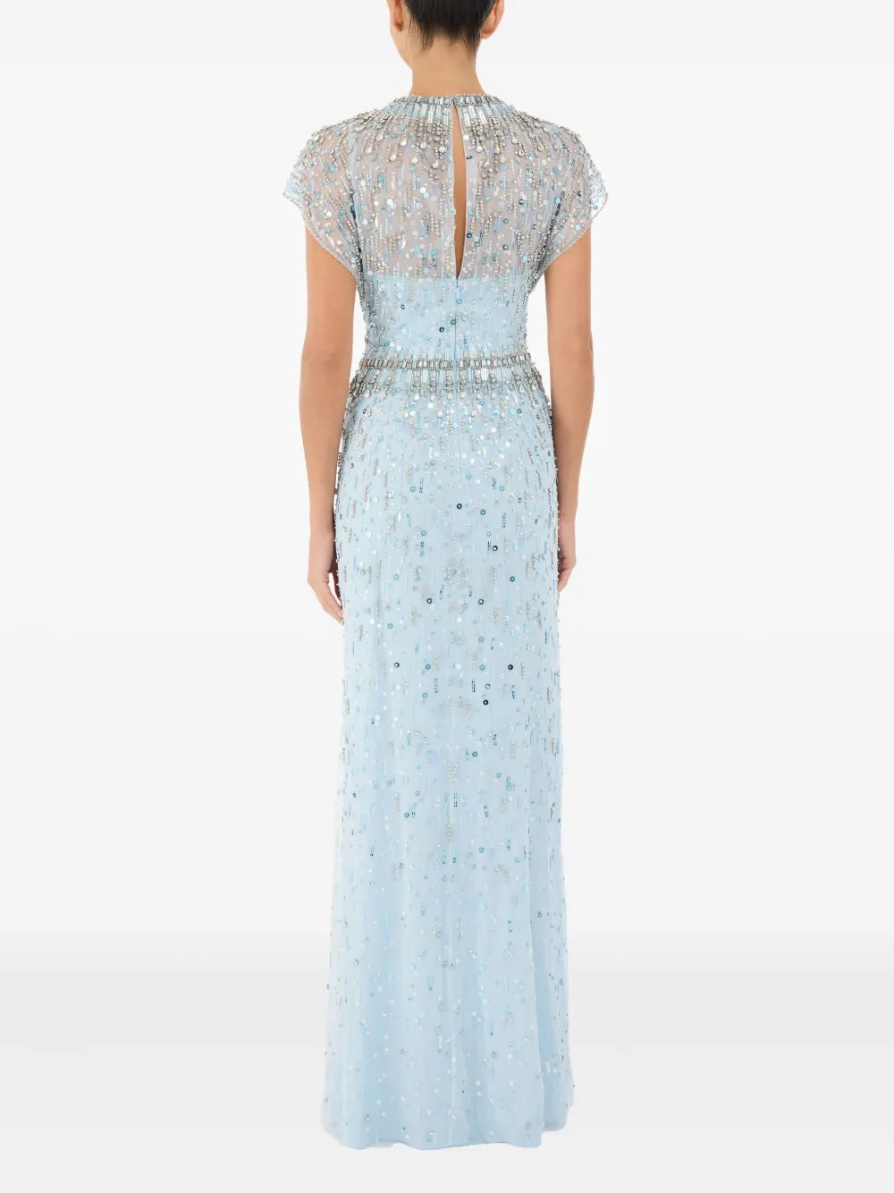 Jenny Packham Lauretta verfraaide maxi-jurk Blauw
