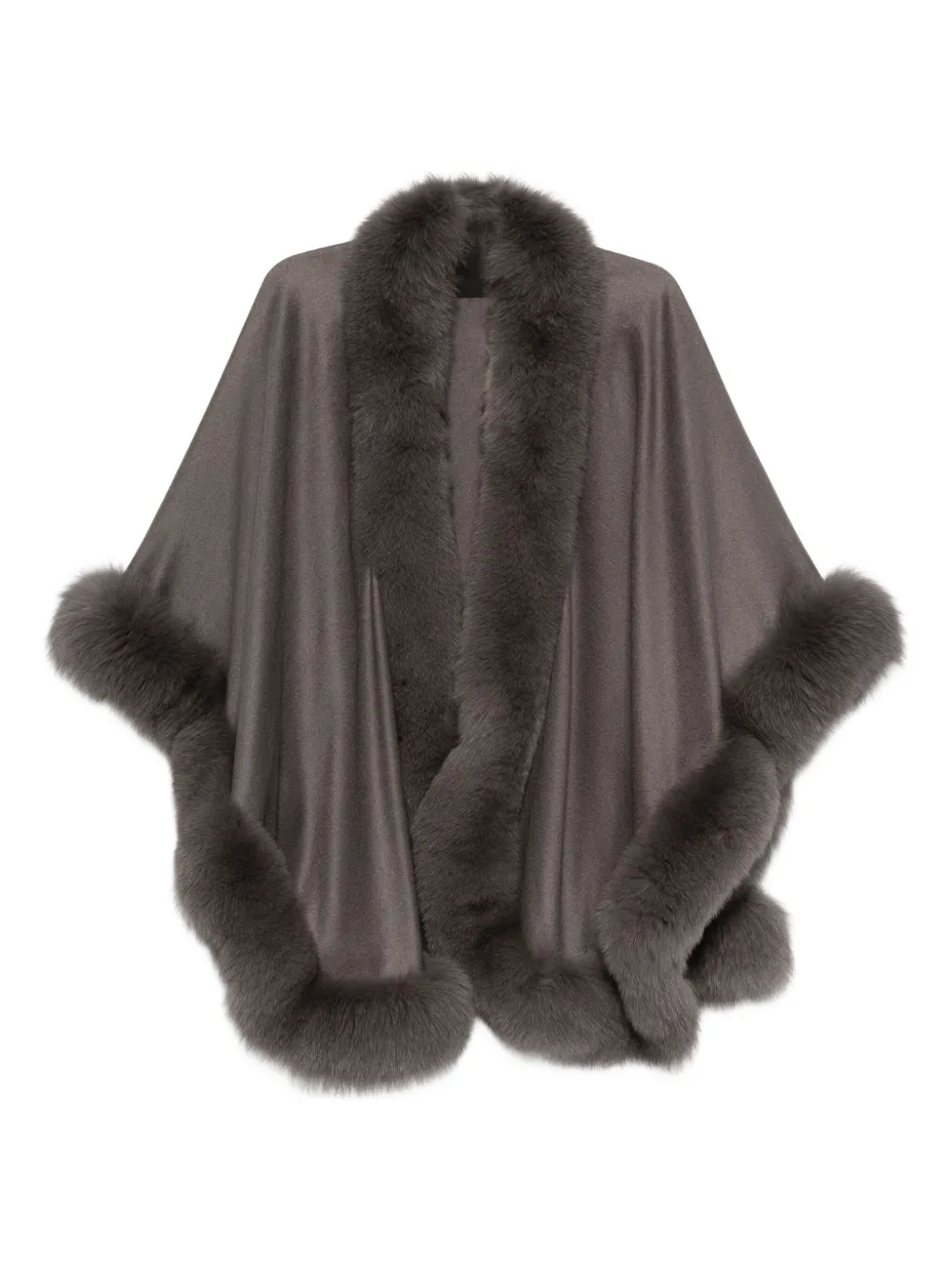 Liska Cashmere Cape In Gray