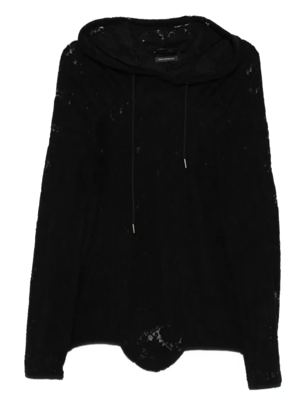 悟*孫様 JUNTAE KIM レース パーカー ブラック JUNTAE KIM レース パーカー | ブラック | FARFETCH JP