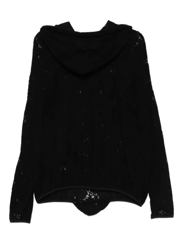 悟*孫様 JUNTAE KIM レース パーカー ブラック JUNTAE KIM レース パーカー | ブラック | FARFETCH JP