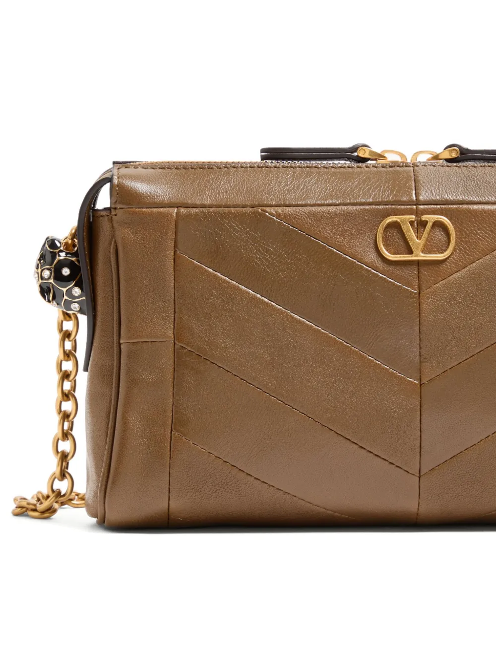 Valentino Garavani Kleine Panthea crossbodytas Bruin