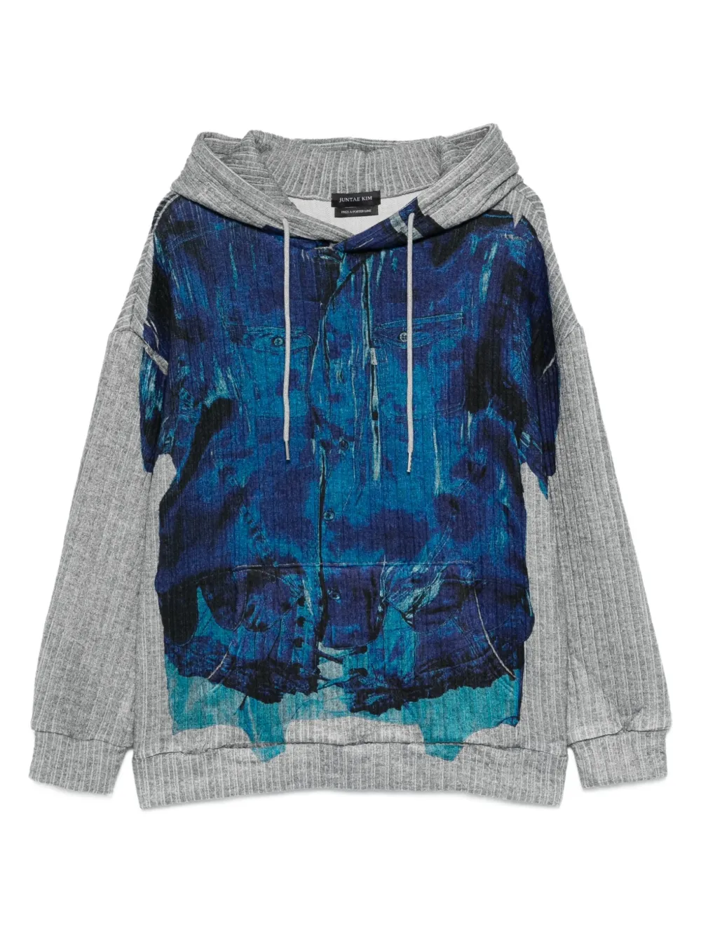 JUNTAE KIM trompe l'oeil hoodie | Grey | Image 1