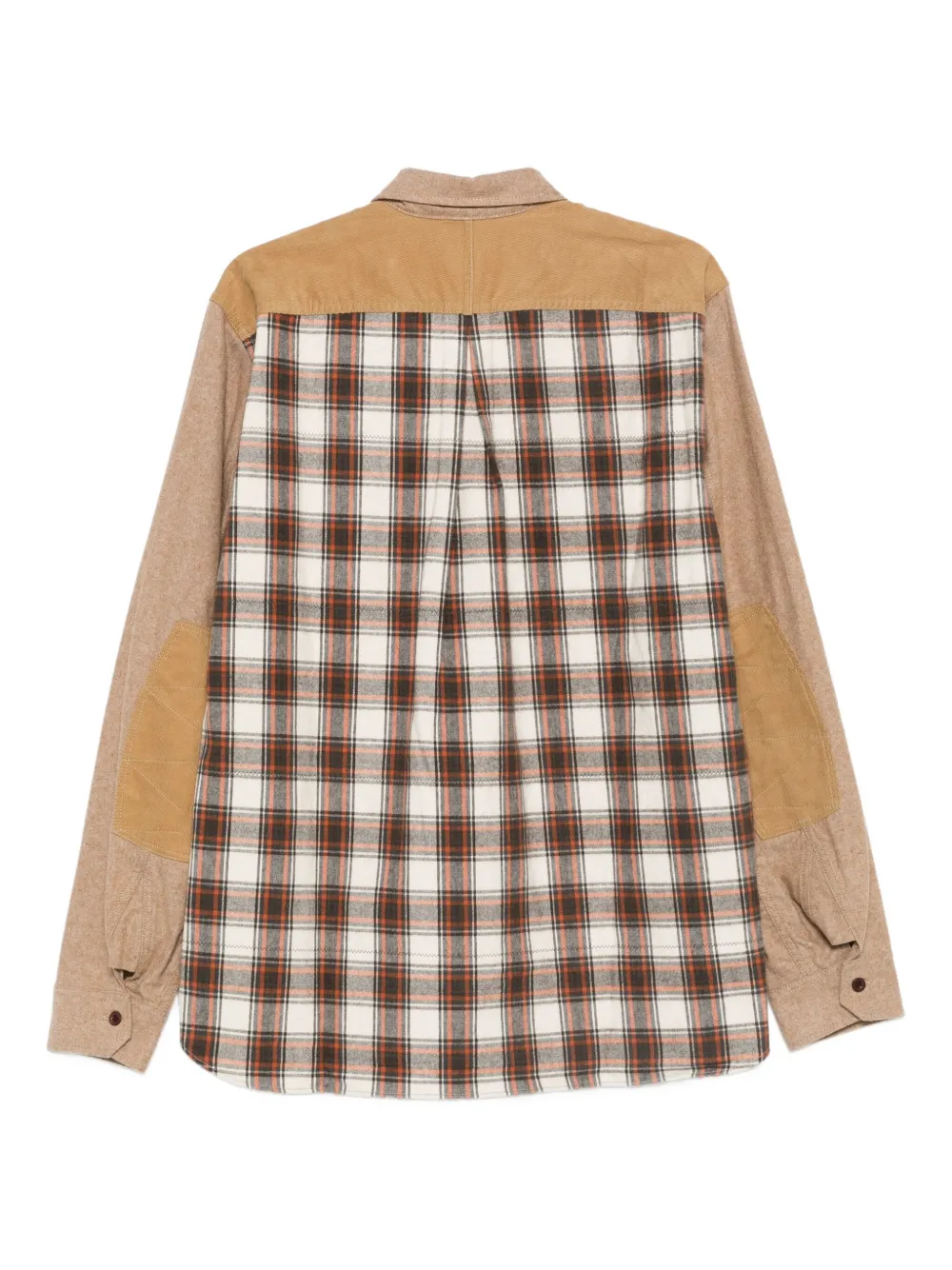 Junya Watanabe MAN Geruit overhemd - Bruin