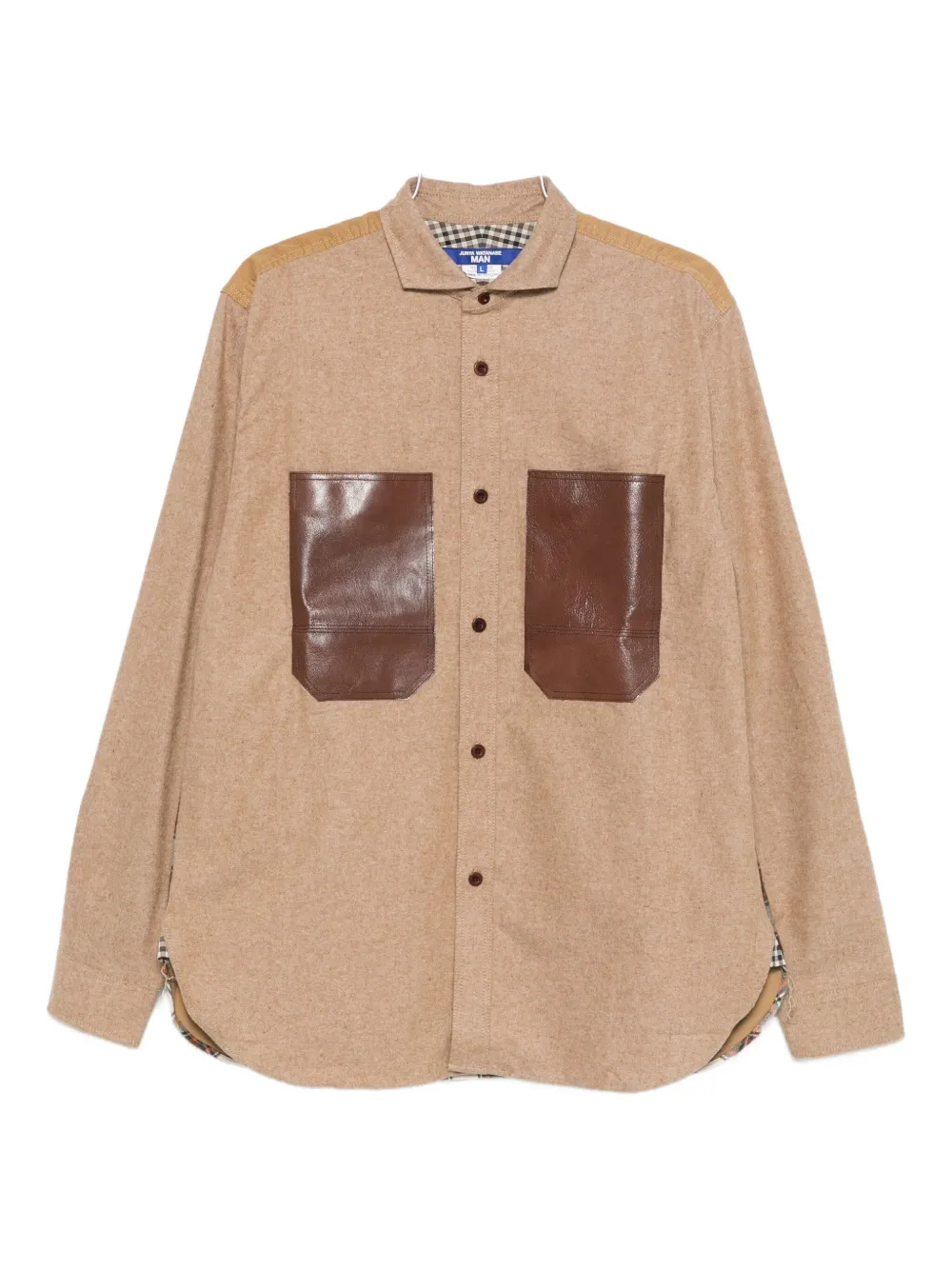 Junya Watanabe Button-down Long-sleeved Shirt In Brown