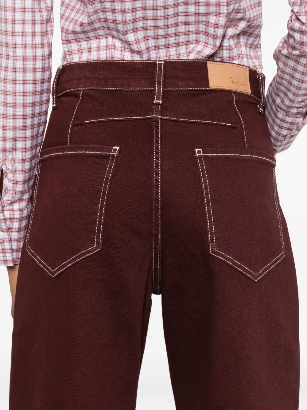Samo Contrast-Stitching Jeans