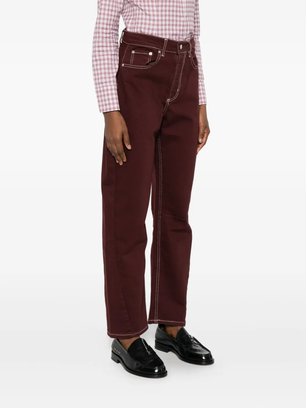 Samo Contrast-Stitching Jeans
