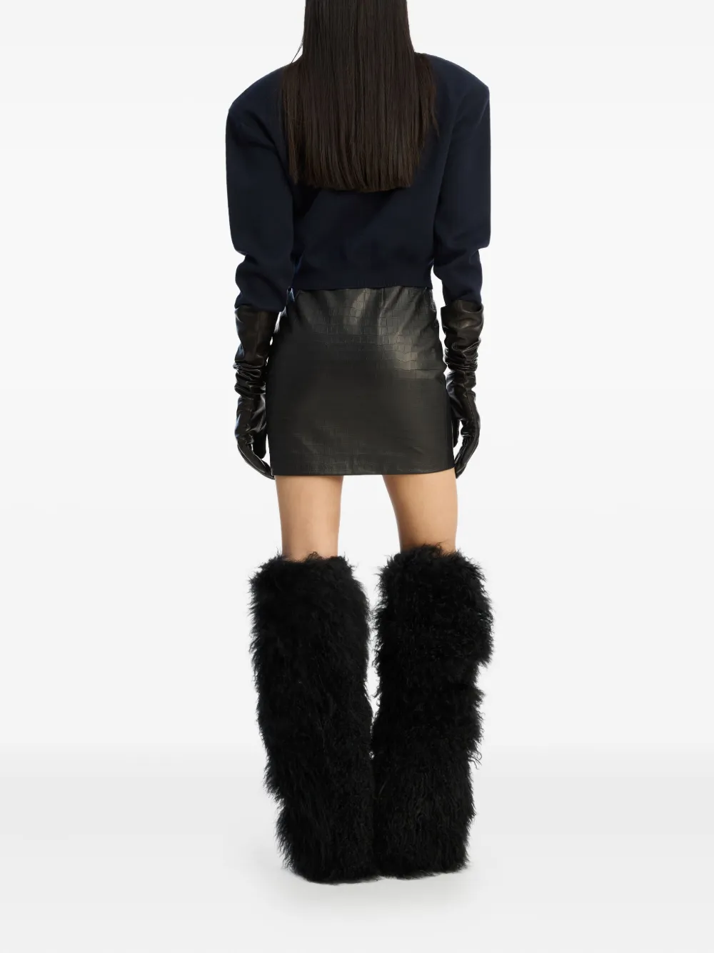 ROTATE BIRGER CHRISTENSEN Gebreid vest met letter Blauw