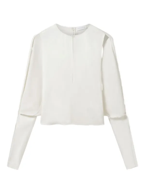 Stella McCartney Cutout Detail Blouse in Neutrals