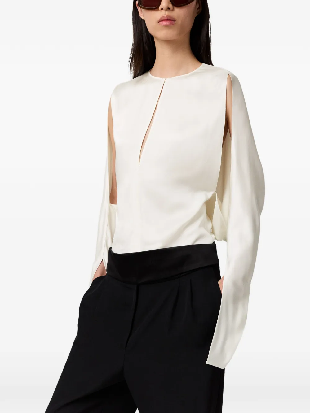Stella McCartney Blouse met uitgesneden detail Beige