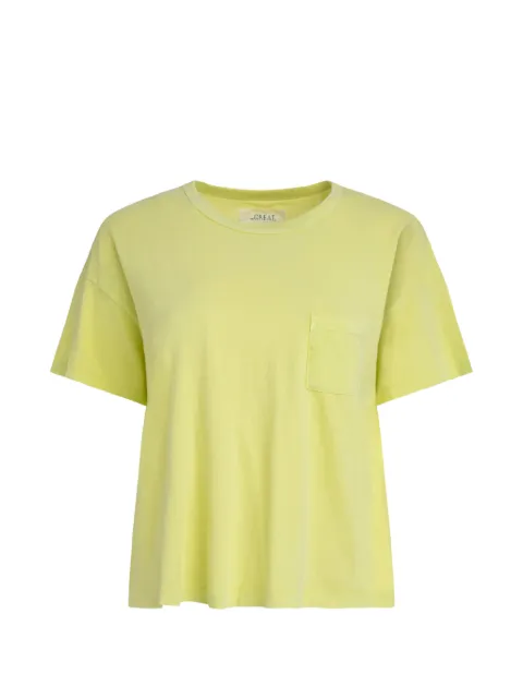 The Great. Camiseta ombro a ombro com bolso no busto