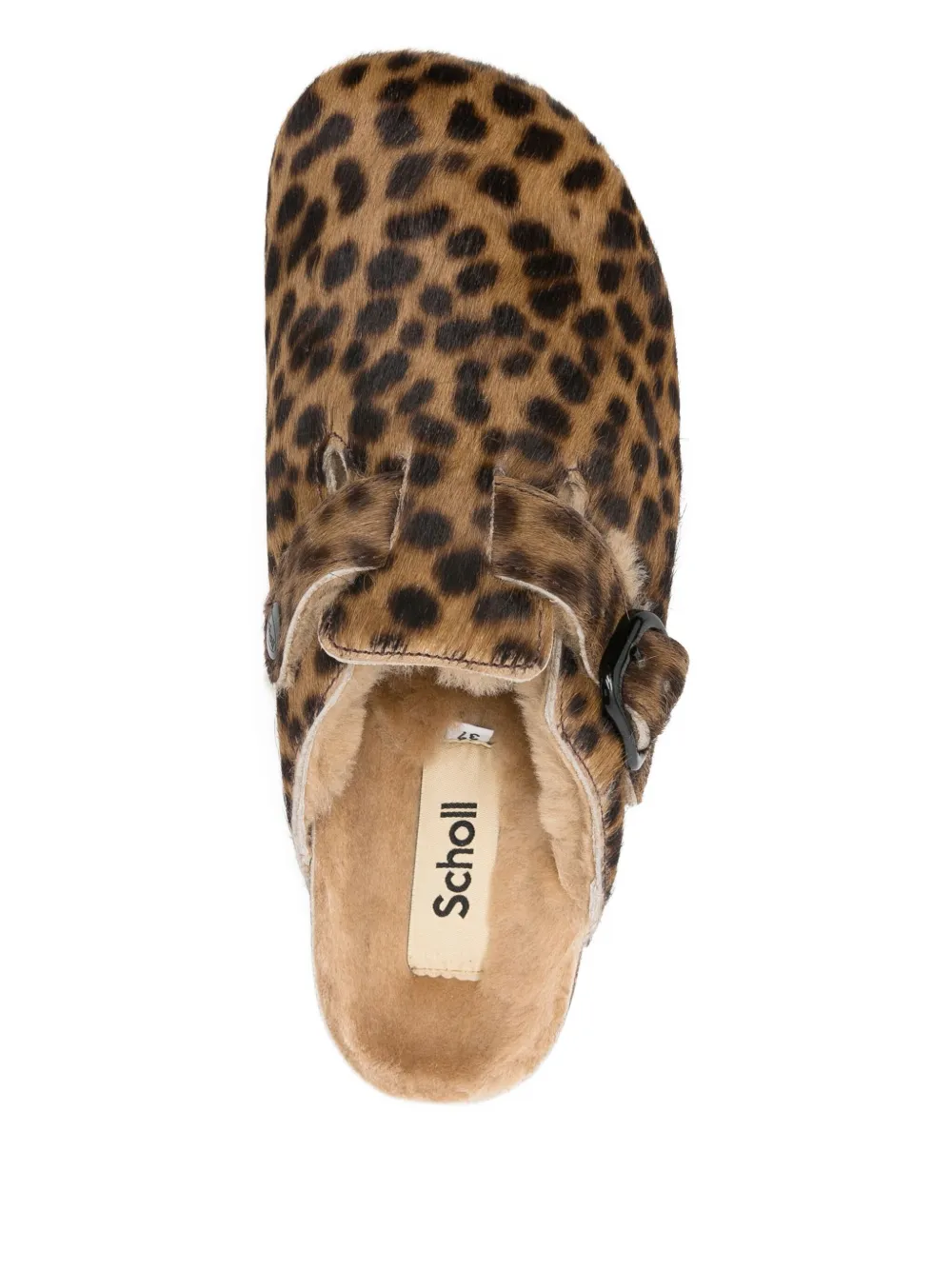 Scholl Yena Fae Leopard-print Mules In Brown