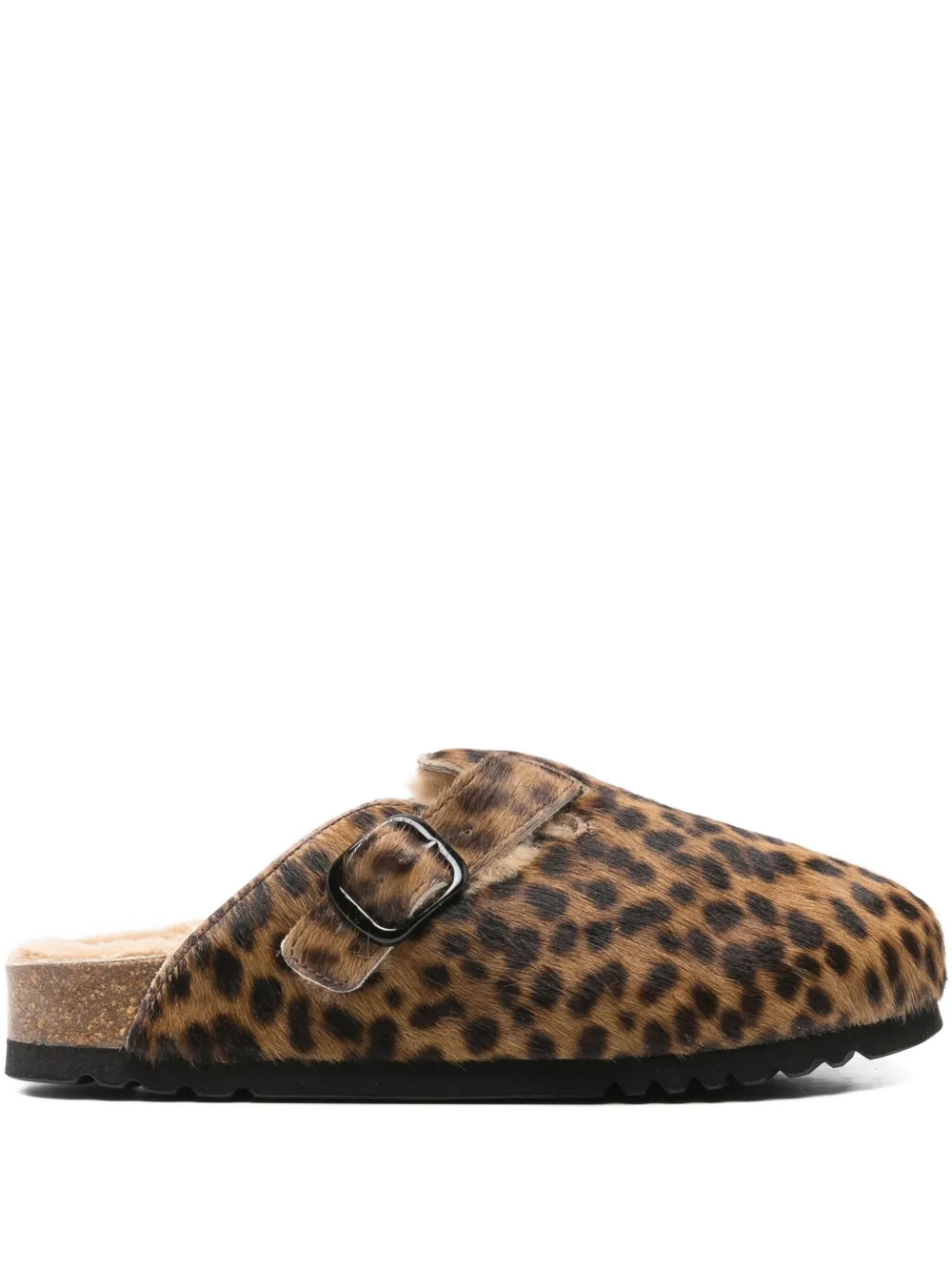 Scholl Yena Fae Leopard-print Mules In Brown
