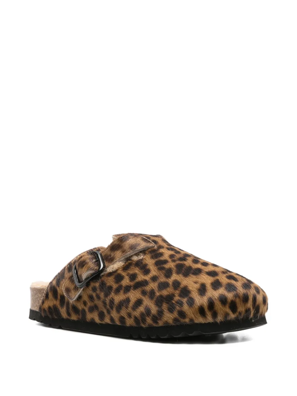 Scholl Yena Fae Leopard-print Mules In Brown
