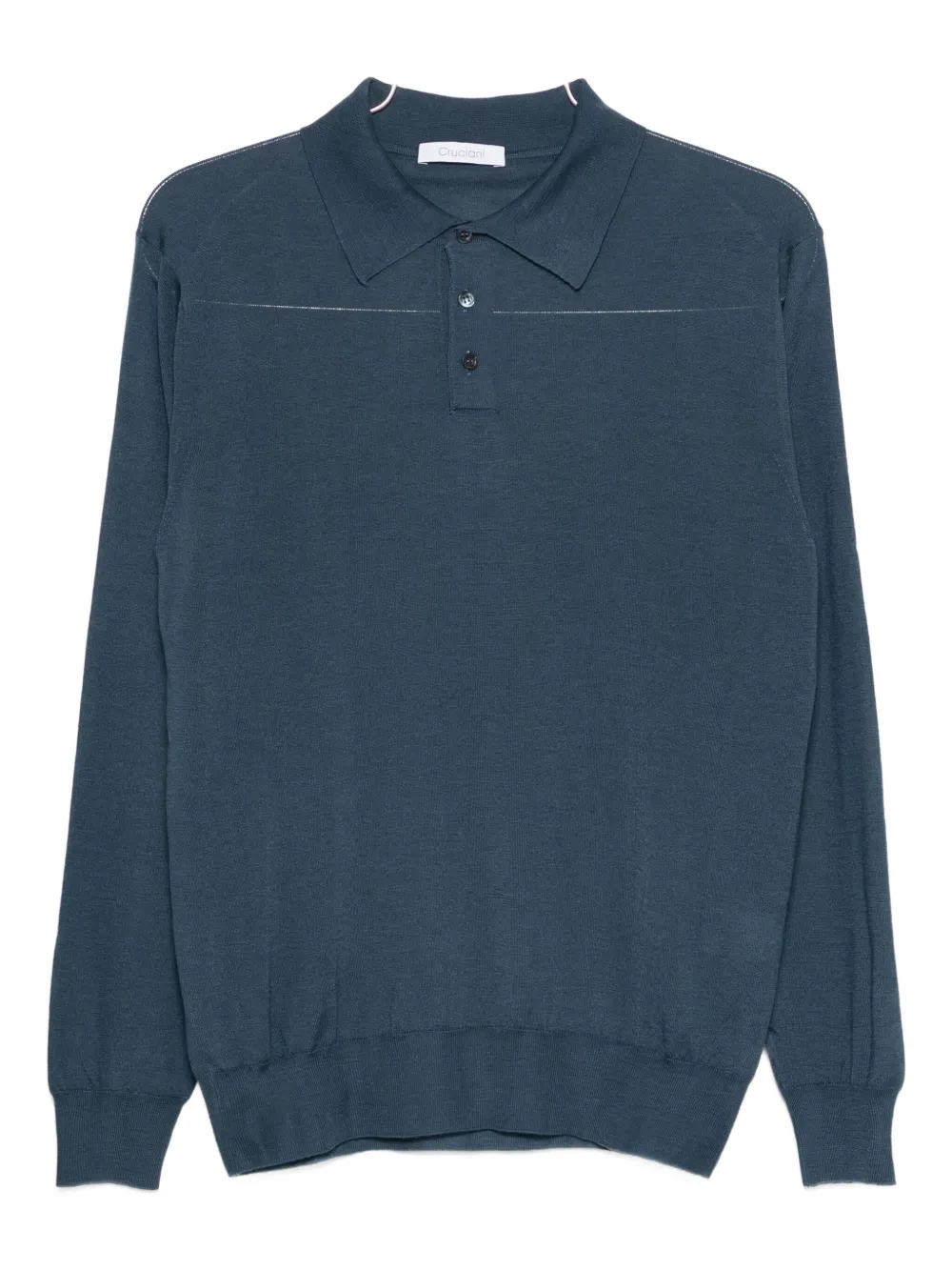 Cruciani Cashmere Blend Polo Shirt In Blue