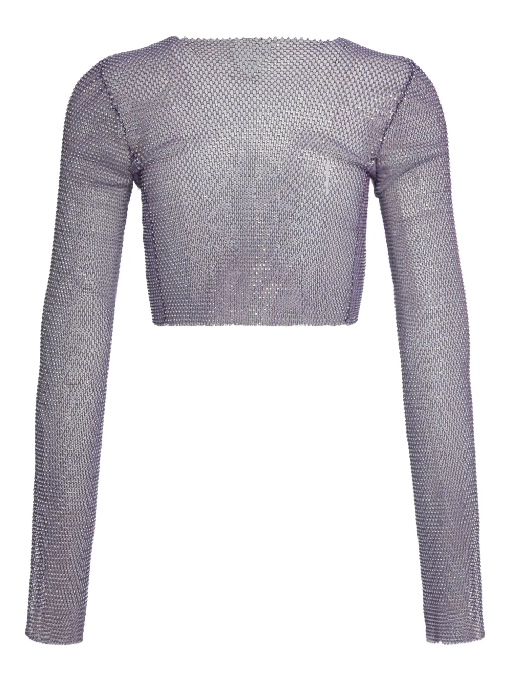  Santa Brands Embellished Long-sleeve Crop Top - Purple 