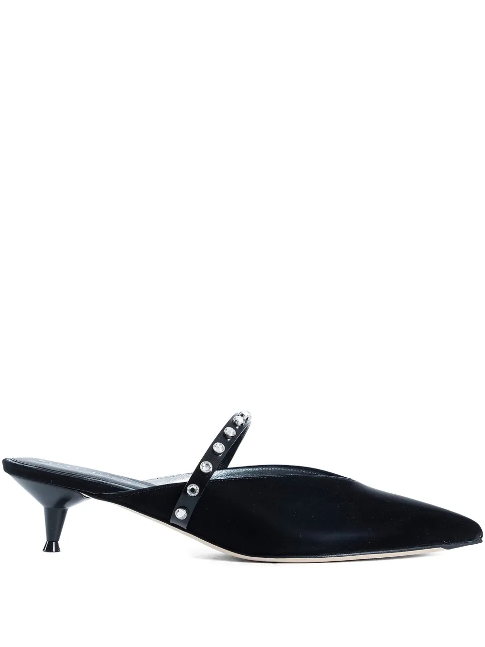 Alexander Mcqueen 50mm Revel Embellished Slingback Mules In Black
