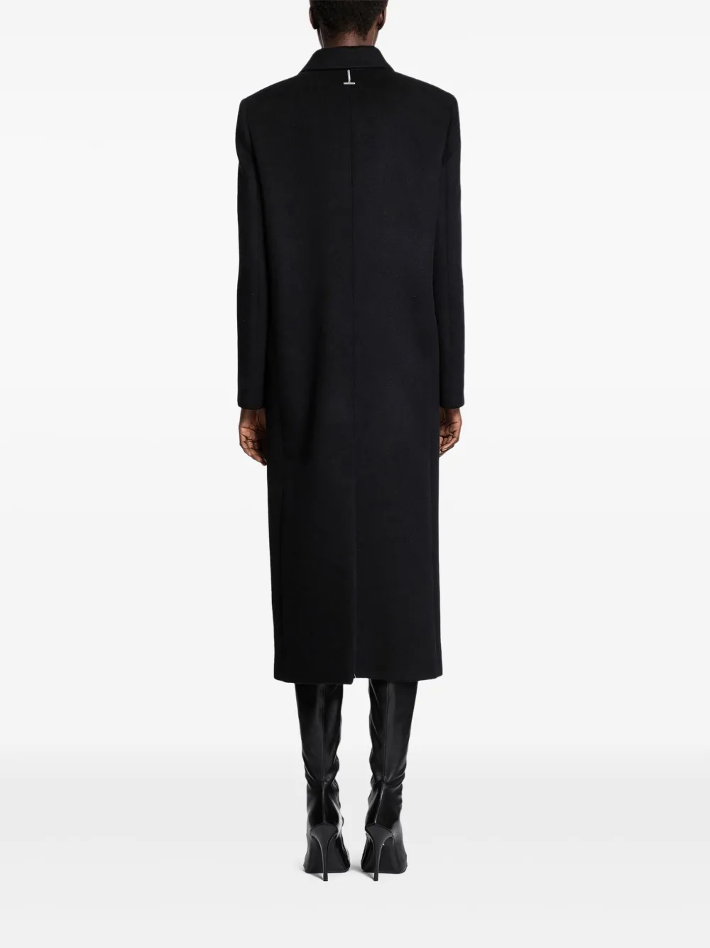 Alexander McQueen Vilten wollen jas met dubbele rij knopen Zwart