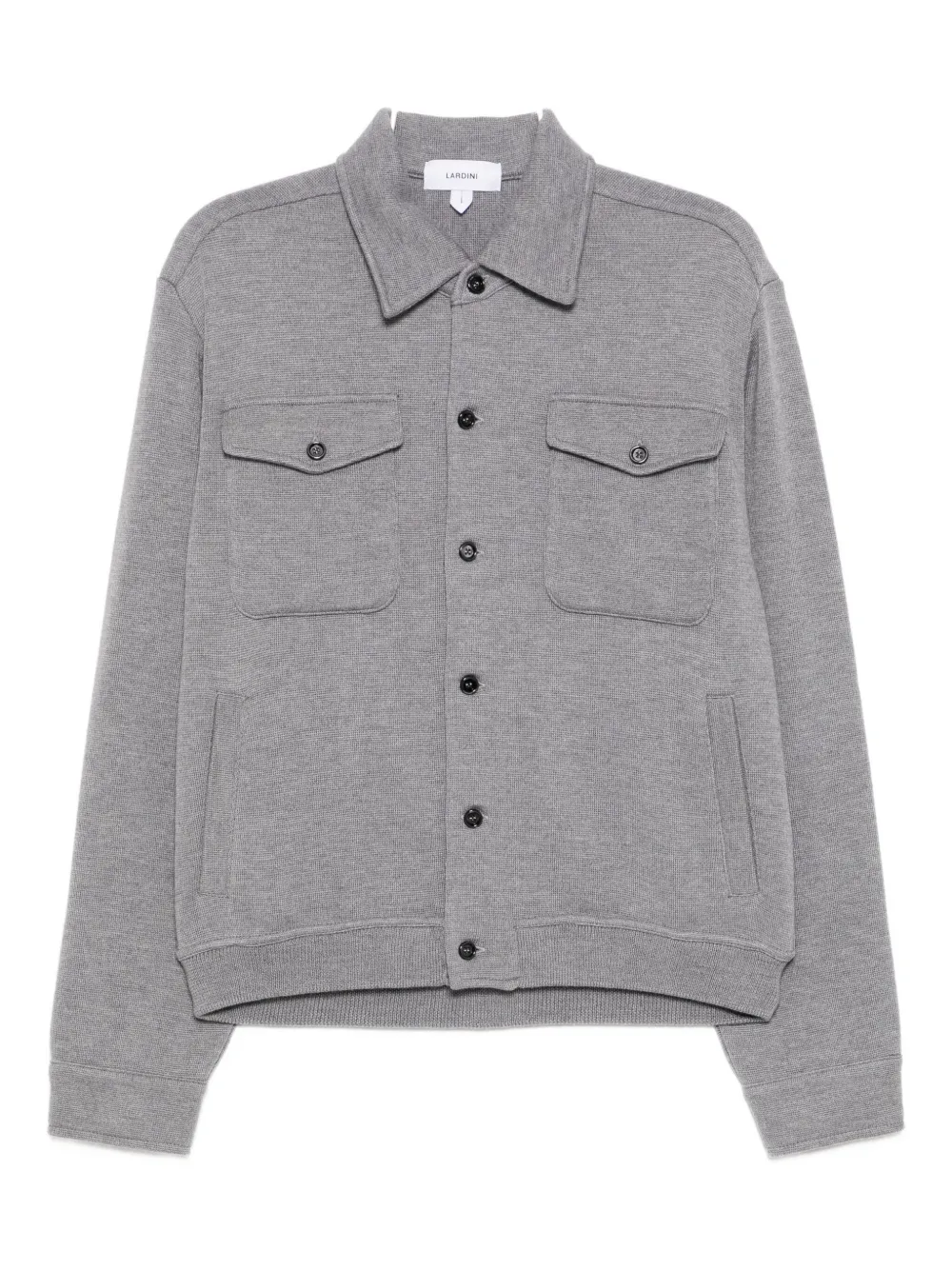 Lardini wool shirt jacket - Grigio