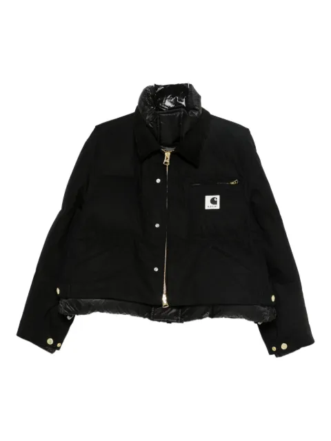 sacai padded-collar jacket
