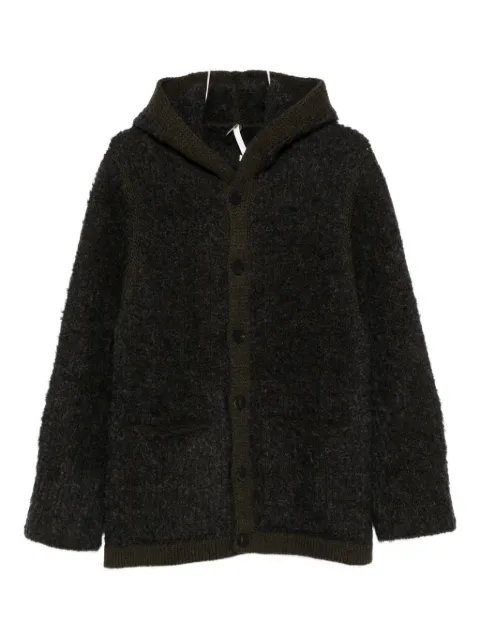 Label Under Construction hooded brushed-effect coat