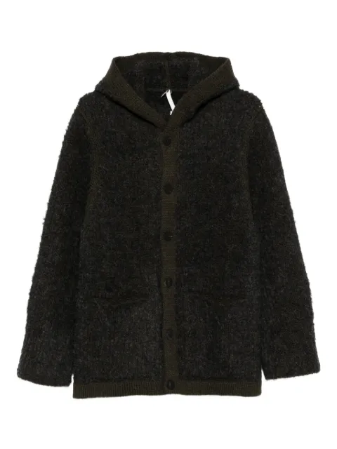 Label Under Construction hooded brushed-effect coat