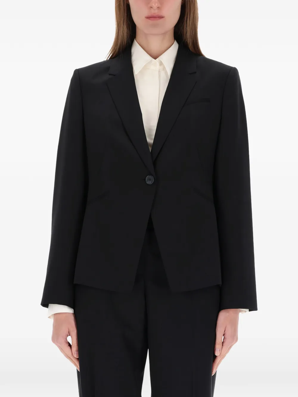 Hugo Boss Single-breasted Blazer In Black