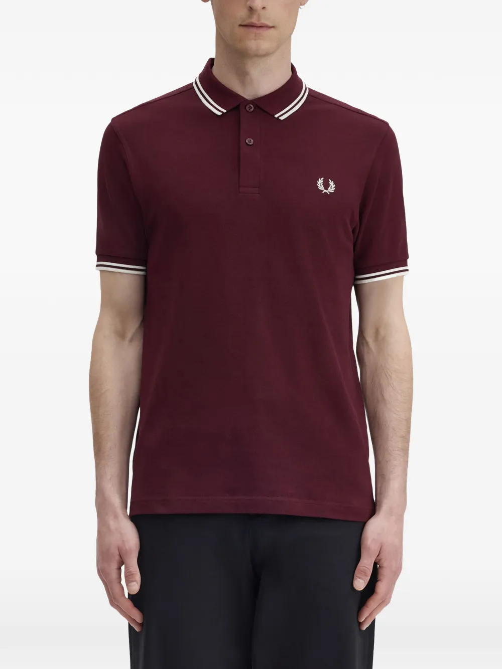 Fred Perry polo M3600 a rayas | rojo | Image 1