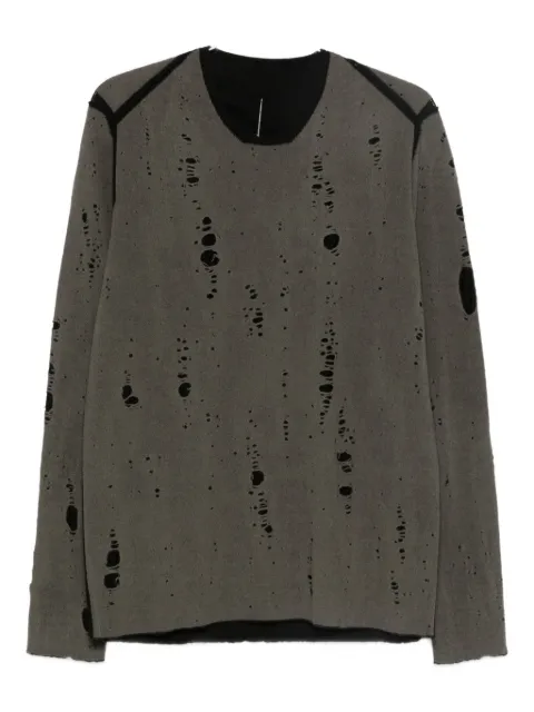 Label Under Construction distressed-effect jumper