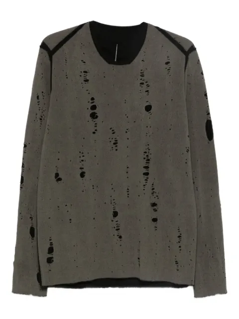 Label Under Construction distressed-effect jumper