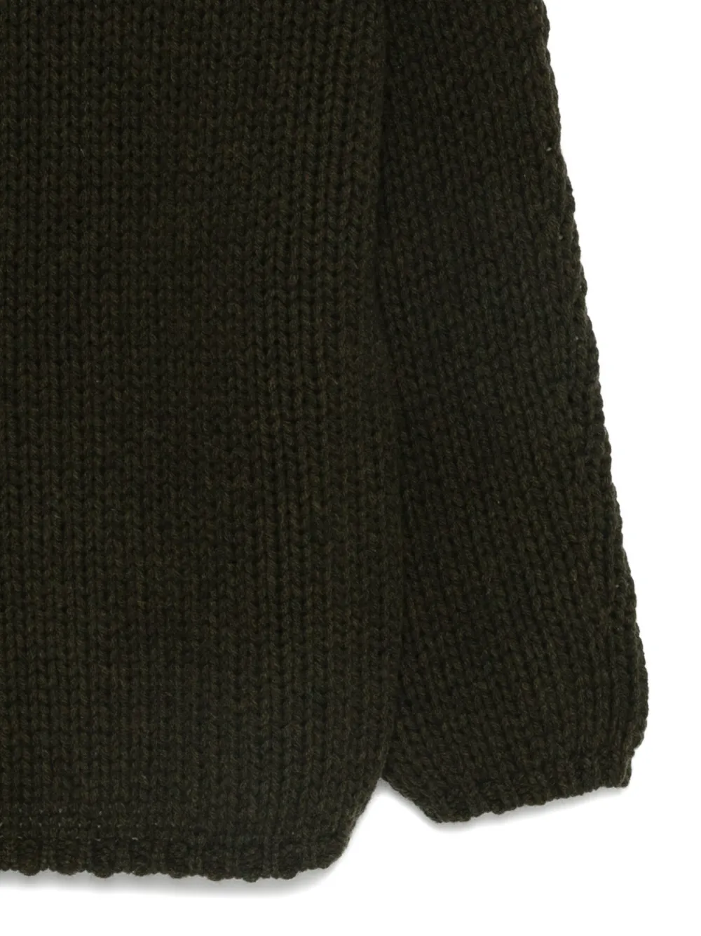  Label Under Construction Ribbed-trim Jumper - Green 