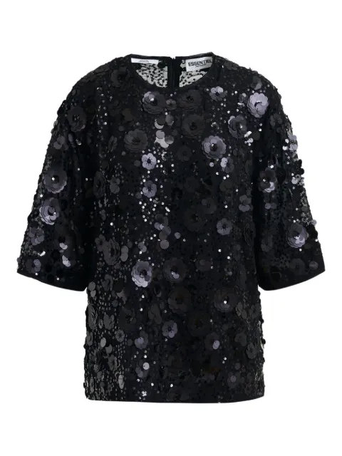 Essentiel Antwerp Isparkle flower-sequin blouse