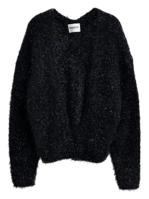 Essentiel Antwerp Ileast textured metallic-effect cardigan