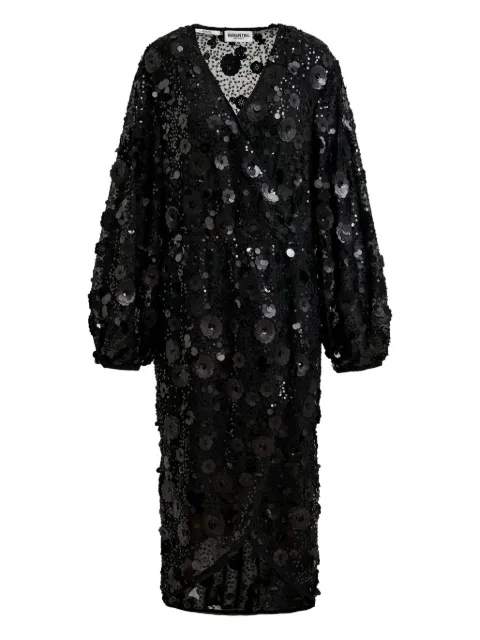 Essentiel Antwerp vestido midi Ishine con bordado de lentejuelas 
